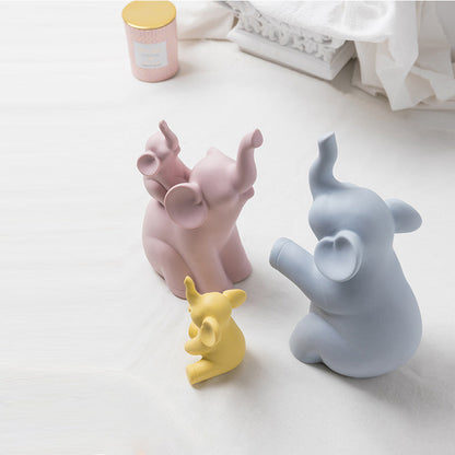 Cute Ceramic colorful Elephant Family