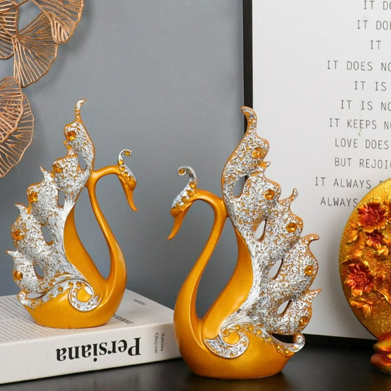 Couple Swan Decoration Crafts Origami Deer Decoration Wedding Gifts Family Desk STATUE DECO Business, Wine Cabinet, Furnishings Resin Ornaments Wedding Gifts