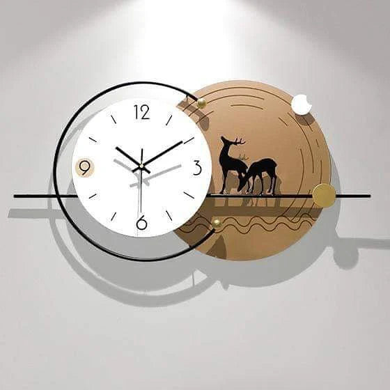 Wall Clock Silent Art Wall Clock Modern Metal Wall Clock