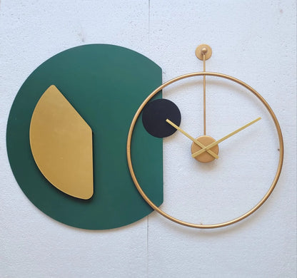 METAL gold Decorative Showpiece Wall Clock