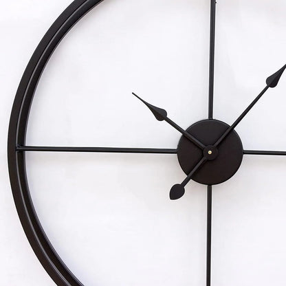 Hand Made Double Ring Big Size Metal Wall Clock (Black Needles)