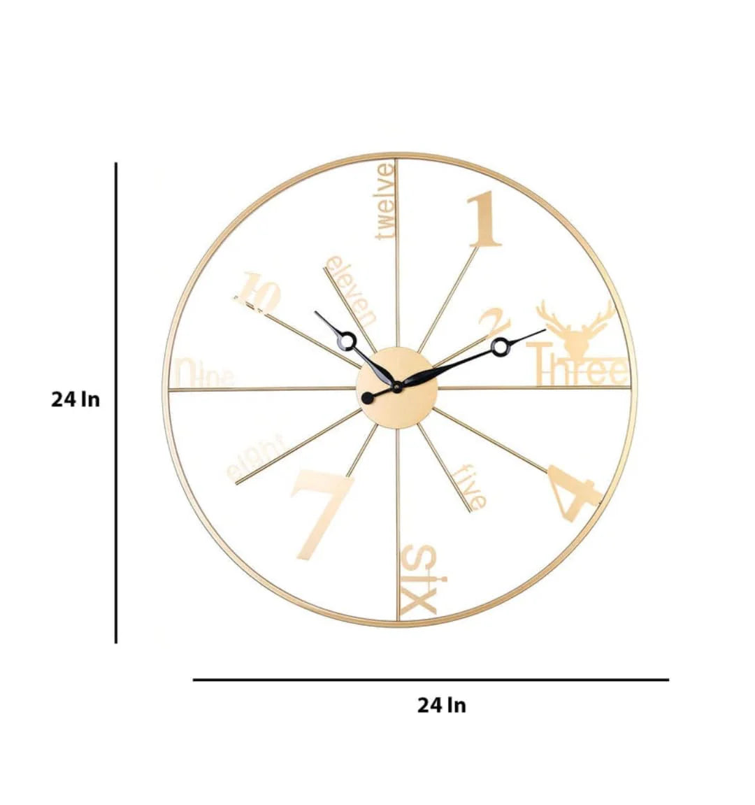 Metal Wall Clock Decorative Iron Metal for Home/Living