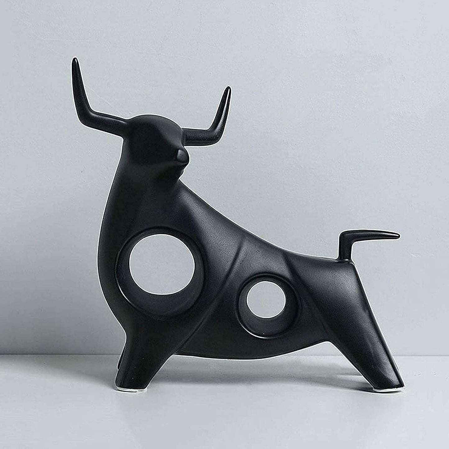 Abstract Cattle Statue Home Living Room Bull Sculpture Craft Animal TV Ornament