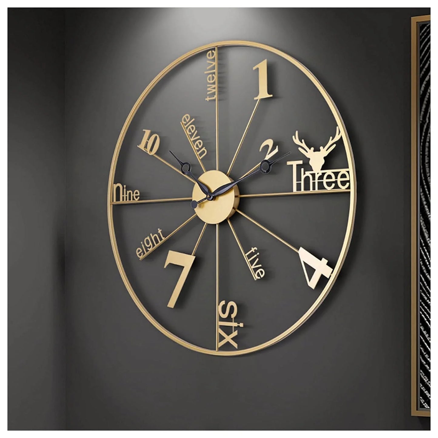 Metal Wall Clock Decorative Iron Metal for Home/Living