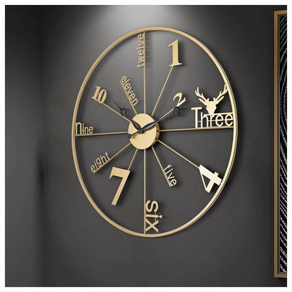 Metal Wall Clock Decorative Iron Metal for Home/Living