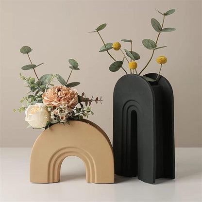 Small Pots for Plants Arch Bridge Vase Flower Vase Pot Modern Crafts Living Room Home Decoration