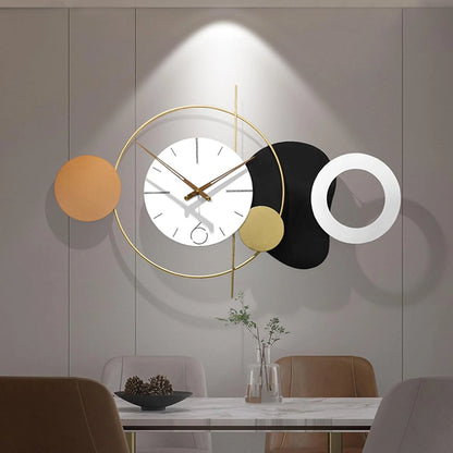 Decorative Wall Clocks, Metal Starburst Clock Silent Non-Ticking Modern Wall Clock (100*61 cm)