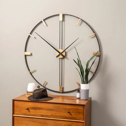 Wall Clock Mute Round Wall Clocks Non-Ticking Battery Operated Clock for Living Room Bedroom Home Decor