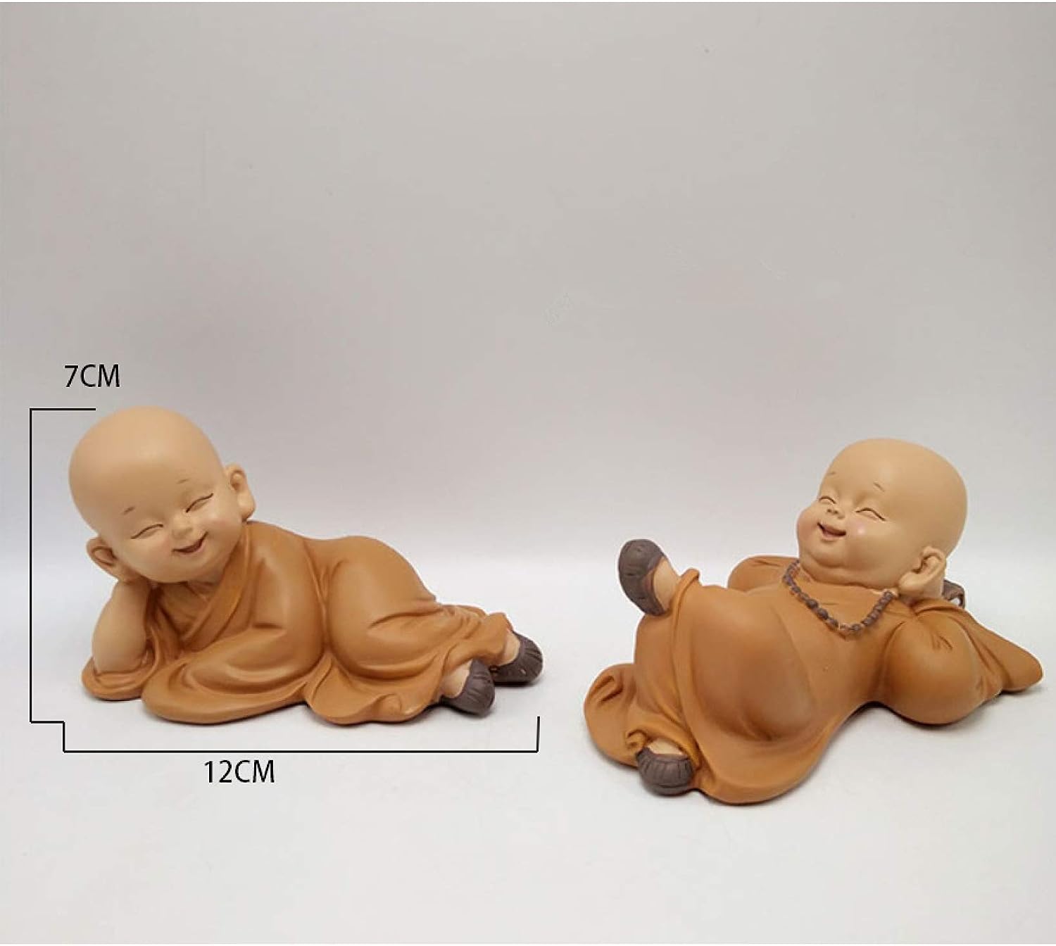 Vilead Sandstone Resin Cute Sleepy Monk Figurines Interior - Temu