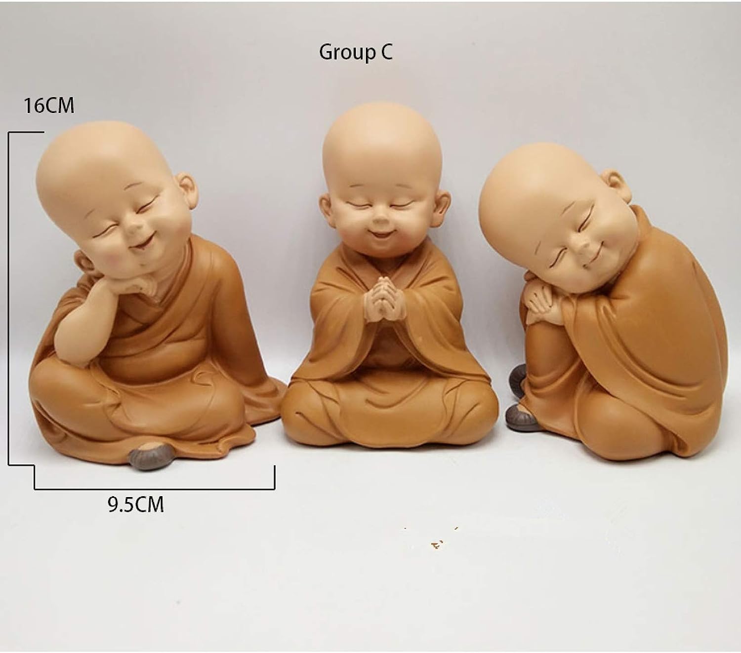 Little Monk Sculpture Resin Hand-carved Buddha Statue Home Office