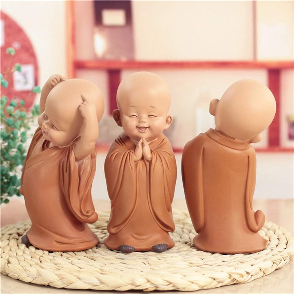 Buddha Statue Buddha Statue Cute Little Monk Sculpture Zen Buddha Resi –  Euroxo Art