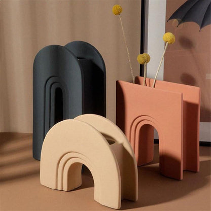 Small Pots for Plants Arch Bridge Vase Flower Vase Pot Modern Crafts Living Room Home Decoration