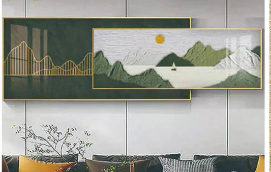 Landscape Modern Crystal Wall Painting (50×180 CM)