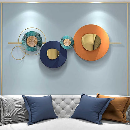 Wall Sculpture Creative Metal Decor Handmade Metal Wall Art Décor Modern Light Luxury Metal Wall Artwork Home Decor for Living Room Bedroom Office Hotel