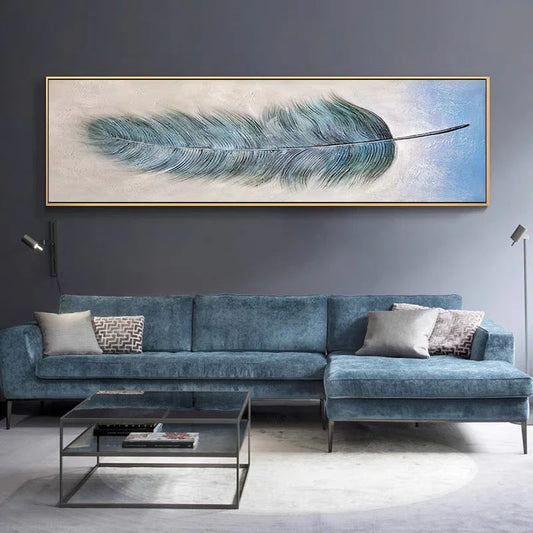 Feather Luxury Crystal Porcelain Wall Painting (180*60 CM)