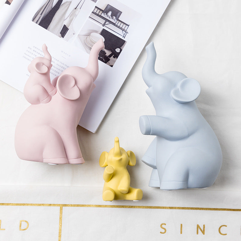 Cute Ceramic colorful Elephant Family