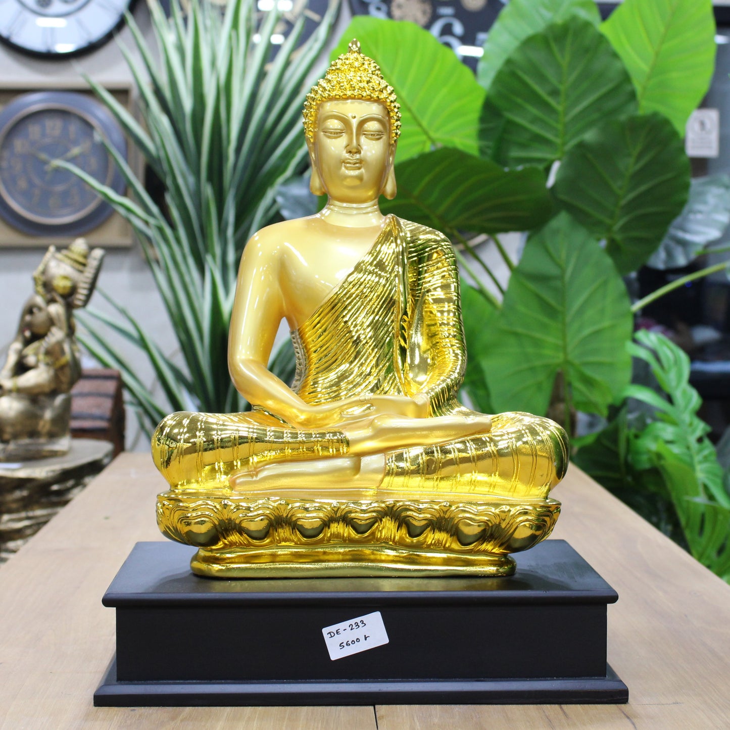 Euroxo Golden Buddha Idol in Dhyan Mudra