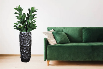 Euroxo Brown Fiber Planter | FRP Planter for indoor & outdoor