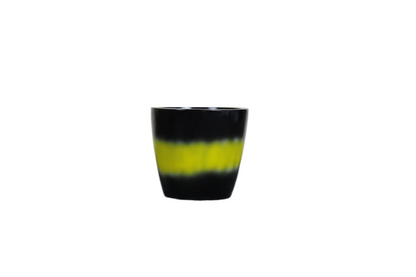 Euroxo Black Yellow Fiber Planter Set | FRP Planter for indoor & outdoor