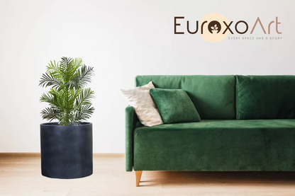 Euroxo Fiber Planter | FRP Planter for indoor & outdoor | Grey | Dark Grey | Yellow