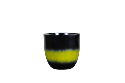 Euroxo Black Yellow Fiber Planter Set | FRP Planter for indoor & outdoor