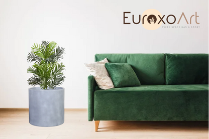 Euroxo Fiber Planter | FRP Planter for indoor & outdoor | Grey | Dark Grey | Yellow