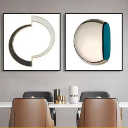 Abstract Wall Painting set of 2| Crystal HD Wall Painting