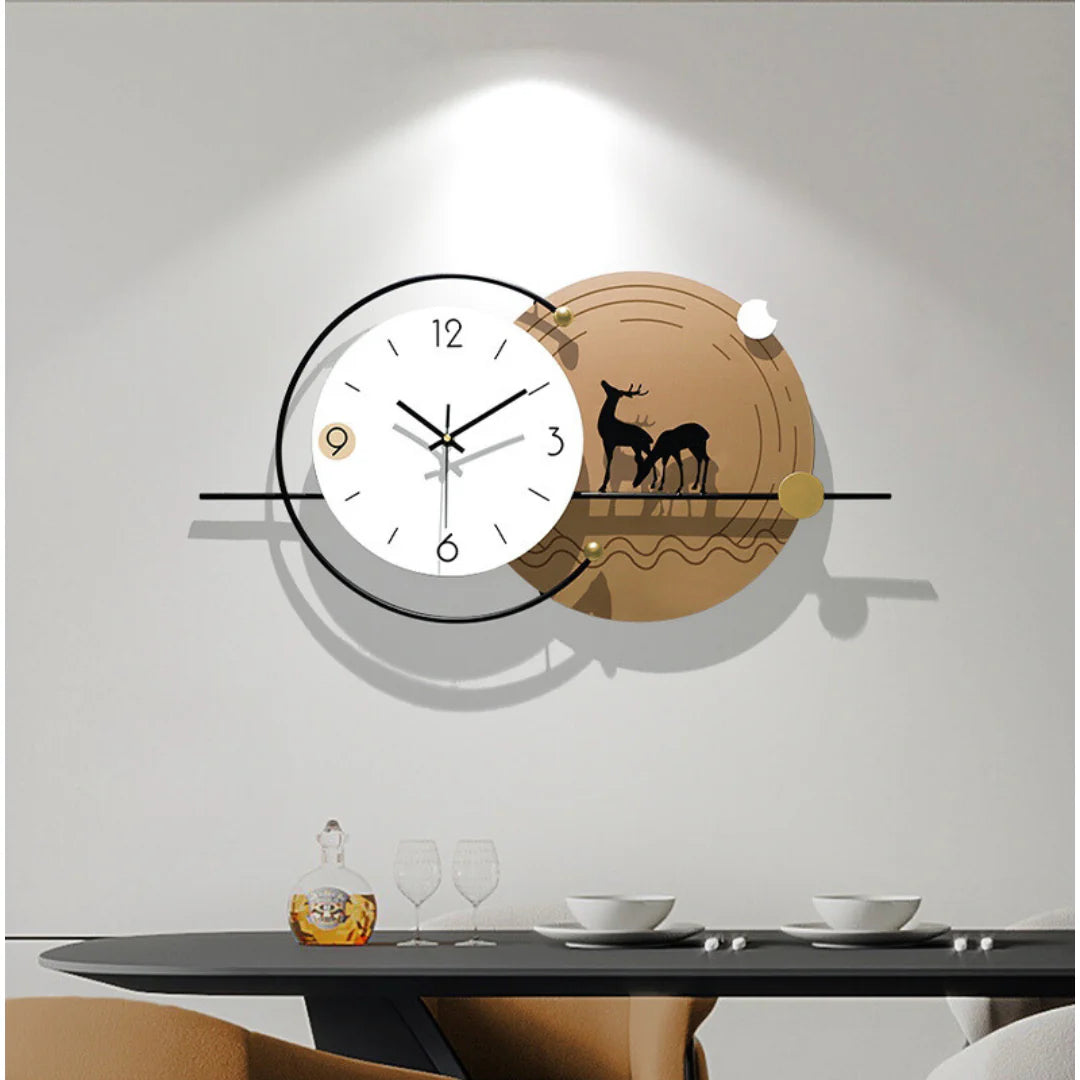 Wall Clock Silent Art Wall Clock Modern Metal Wall Clock