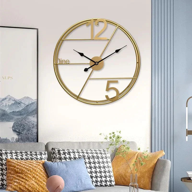 Gold Metal Wall Clock | For Home