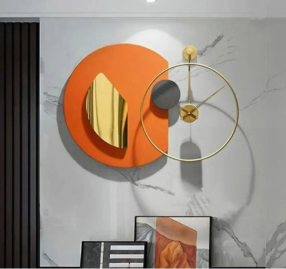 METAL gold Decorative Showpiece Wall Clock