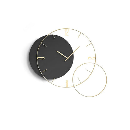 Modern Round Oversized Wall Clock Home Decor Art in Black