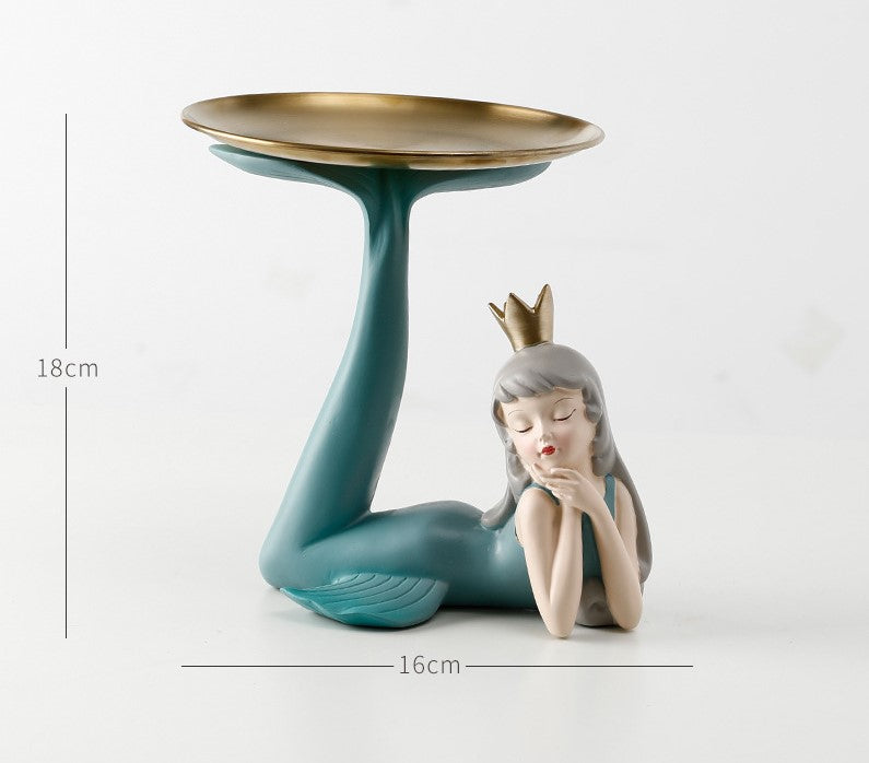 Mermaid Statue Decor Gifts for Room Resin Ornament Figurines Sculpture Craft